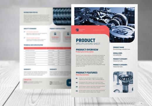 Product Data Specification Sheet Template 