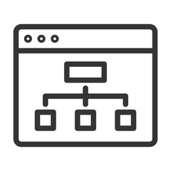 Sitemap in SEO icon outline style detailed