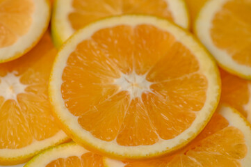 Yellow background from orange slices