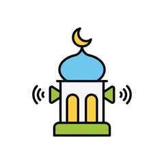 adhan call vector icon