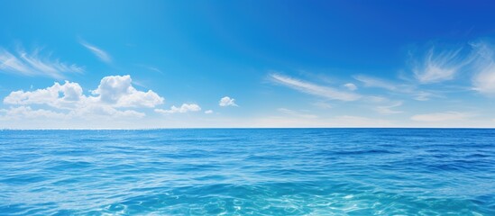 Obraz premium Sea sky and sun. Creative banner. Copyspace image