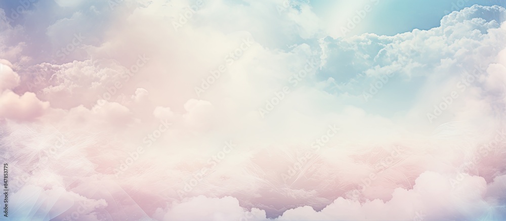 Leinwandbilder double exposure of cloud and sky of paper texture for background abstract postcard nature art pastel