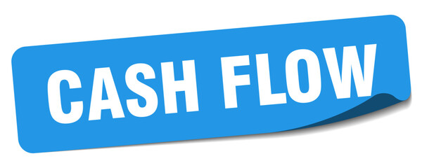 Fototapeta premium cash flow sticker. cash flow label