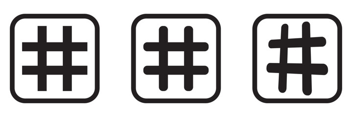Obraz premium Hashtag icon vector illustration. hashtag sign and symbol