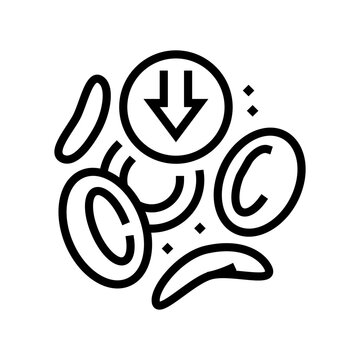 recommend clip art: sickle cell anemia disease line icon vector. sickle cell anemia disease sign. isolated contour symbol black illustration