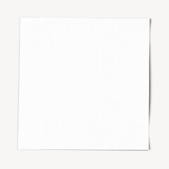 Square paper png mockup, transparent design