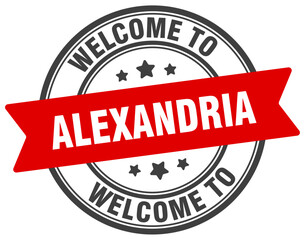 Welcome to Alexandria stamp. Alexandria round sign