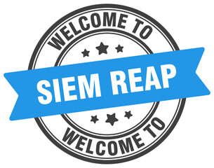 Welcome to Siem Reap stamp. Siem Reap round sign