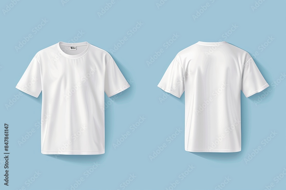 Canvas Prints white t-shirt template showing the front and back views.