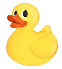 Cute rubber duck png sticker, baby's toy graphic, transparent background