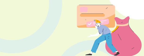 Internet financial management investment flat vector concept operation hand drawn illustration
