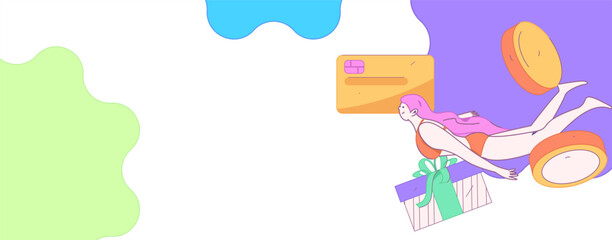 Internet financial management investment flat vector concept operation hand drawn illustration
