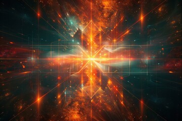 Obraz premium Business technology growth concept. Abstract arrow neon light background