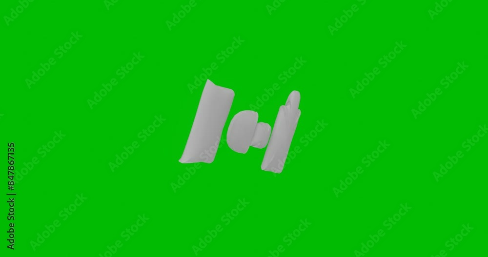 Poster animation of rotation of a white camera symbol with shadow. simple and complex rotation. seamless lo