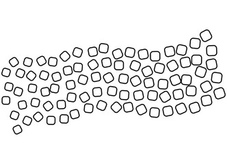 Vector design element of thin black lines on a white background. Abstract air bubbles. Modern vector background