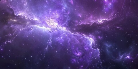 purple colors nebula in the space