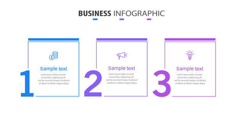 Naklejka premium Infographics number options template with 3 options or steps . Can be used for workflow layout, diagram, business options, banner, web design