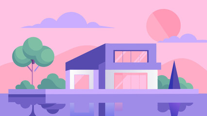 A charming house on a tiny island, with coconut trees, a sandy shore, and a peaceful atmosphere. sandy beach, and a serene ocean view.