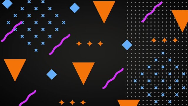 Abstract geometry background animation. Looping video animation