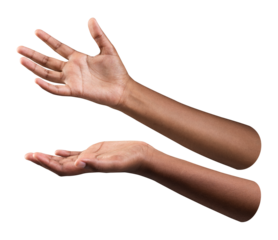 Hands grasping png sticker, transparent background