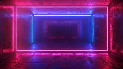 Neon style geometric background