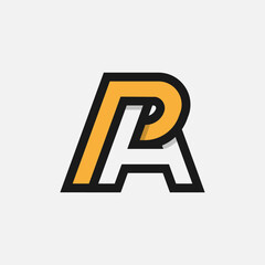 Letter AP or PA Logo, Monogram Logo letter A withP combination, design logo template element, vector illustration