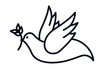 Christian dove of peace symbol design element