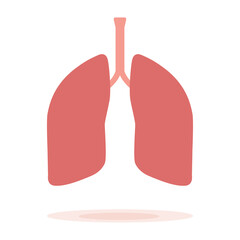 Lungs human internal organ Vector Icon Design Template. Human lungs. Sars disease, coronaviruses in the lung. The coronavirus causes the severe illness SARS. Pulmonary hypertension.	