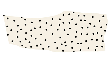 Black polka dots pattern on beige background banner transparent png