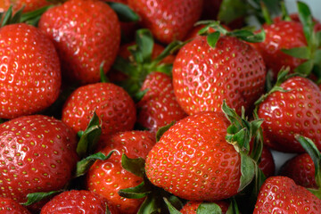 Bunch of fresh summer strawberries