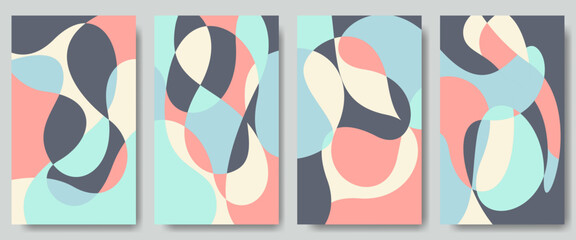 Abstract colorful poster design with modern style