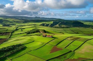 Fototapeta premium An aerial view of the tranquil beauty 