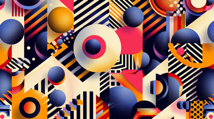 Obraz premium 3D Bauhaus-inspired pattern for a website background