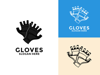 Gloves logo vector icon. Tactical gloves for outdoor activities in vector.Warm sports gloves in vector.