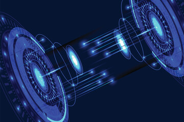 Abstract blue digital communication technology background