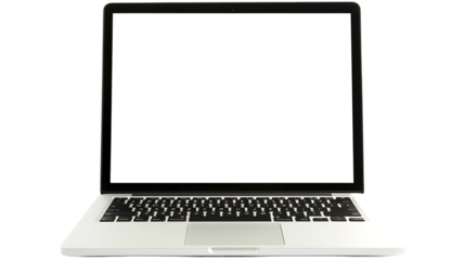 laptop with empty space isolated on transparent background 