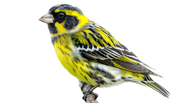 Male siskin isolated on transparent background