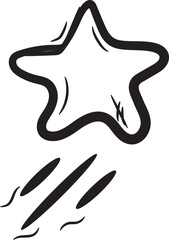 Beautiful hand-drawn star icon, Star vector