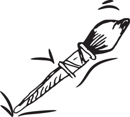Illustration of a hand-drawn paintbrush icon