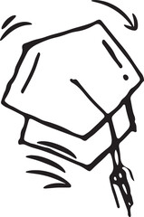 Beautiful and cool hand-drawn toga hat icon