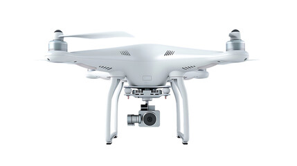 Modern quadcopter isolated on transparent background