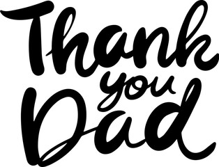 Father's Day lettering English word design
