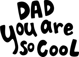 Father's Day lettering English word design
