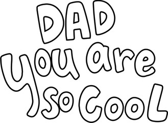 Father's Day lettering English word design