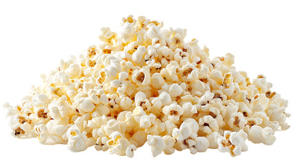 popcorn pile or heap isolated on transparent background