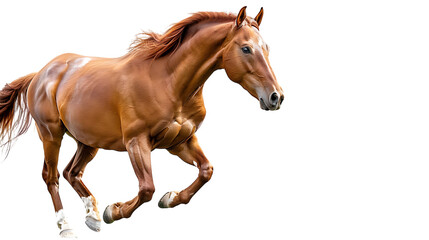 Obraz premium Red horse exterior isolated on transparent background