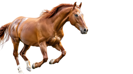 Red horse exterior isolated on transparent background