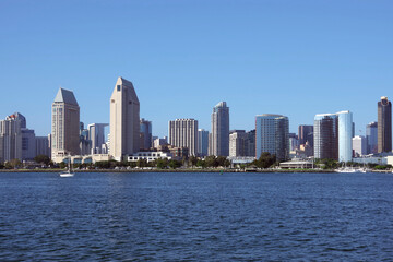 Fototapeta premium San Diego Skyline seen from Coronado Island