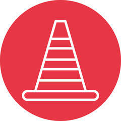 Cone line circle icon