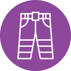 Pants line circle icon